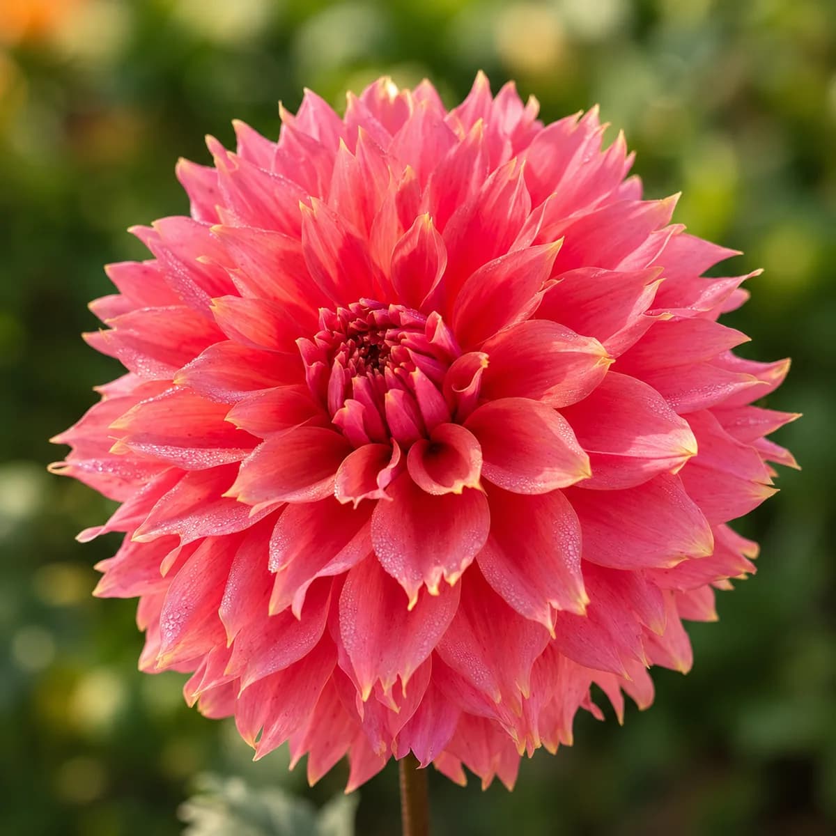 Orange Fubuki dahlia bloom